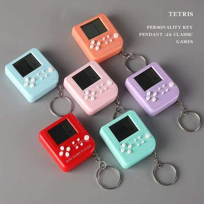 Mini Tetris Game Console Key Chain