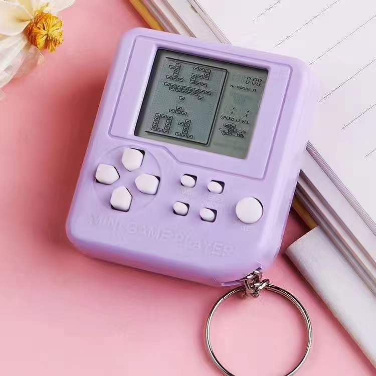 Mini Tetris Game Console Key Chain